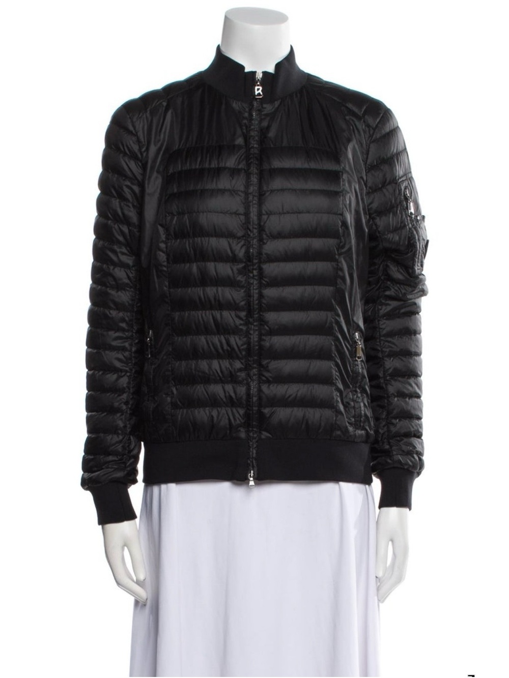 Bogner Black Virgin Wool Down Jacket- Women's Lightweight Puffer
